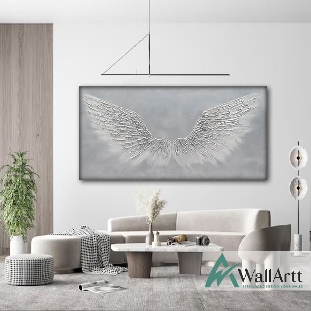 The Wings Abstract 3d Heavy Textured Partial Oil Painting